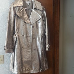 Newport news gold leather trench coat